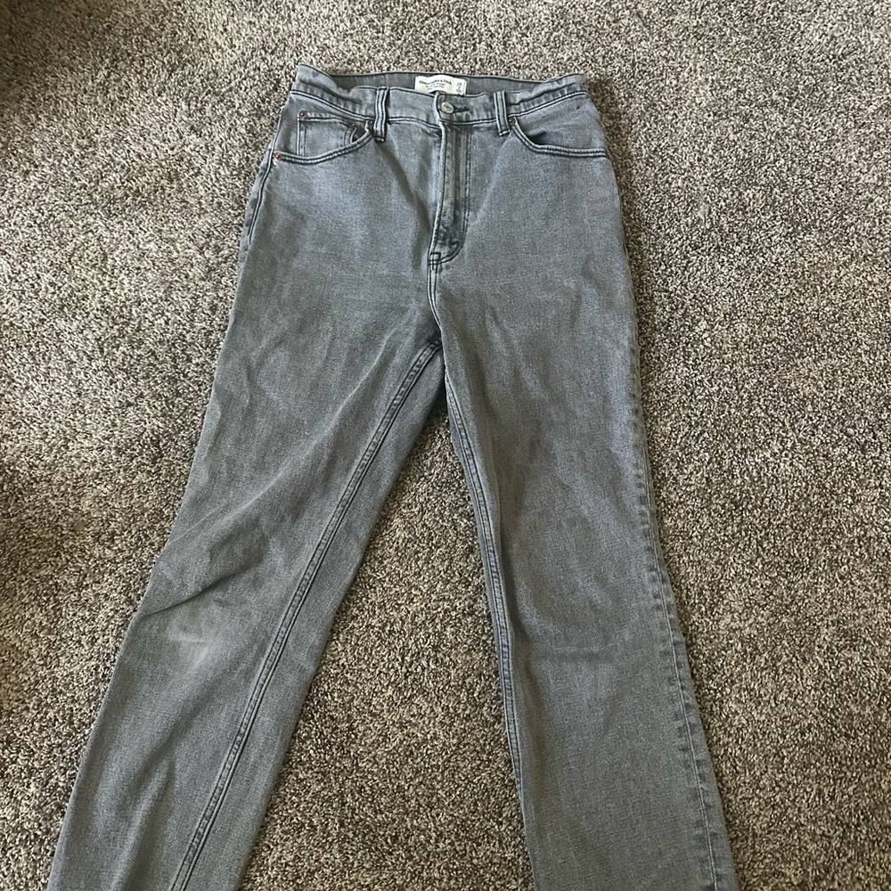 Abercrombie & Fitch Gray Straight Leg Jeans